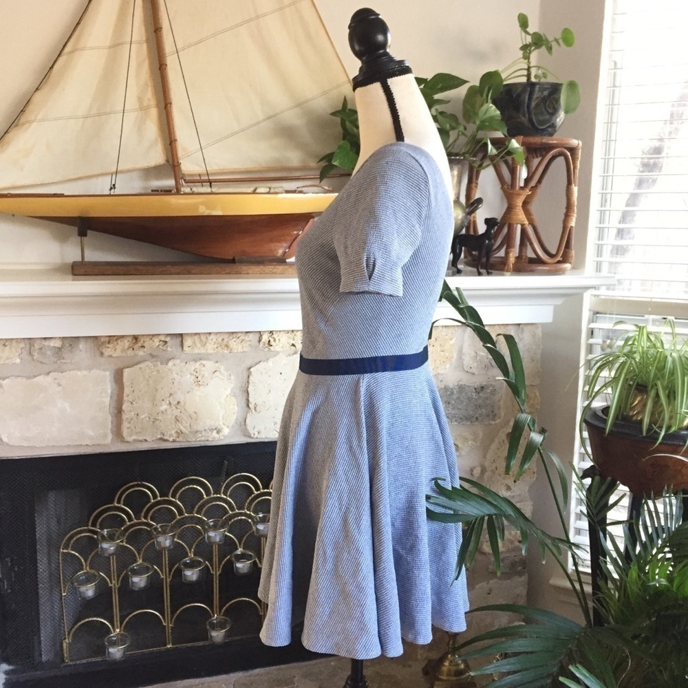 Z spoke Zac Posen blue and white skater dr… - Picture 6 of 11